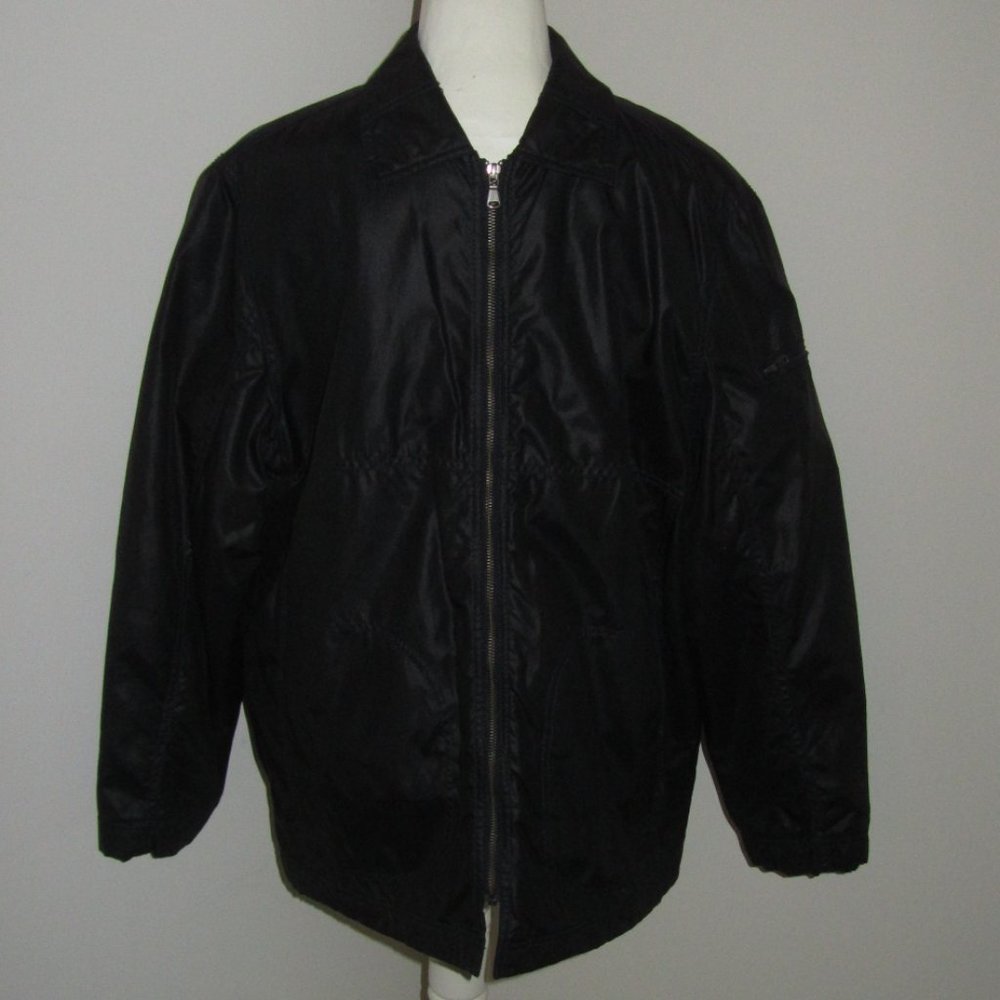 Men's Vertical Robert Comstock Black Waxed Jacket NWOT Size Large